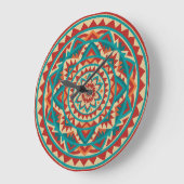 Moderne Zuidwest Mandala Grote Klok (Hoek)