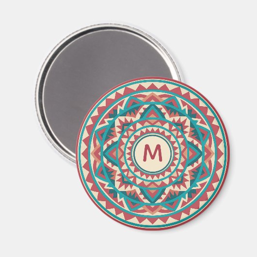 Moderne Zuidwest Mandala Magneet (Voorkant / Achterkant)