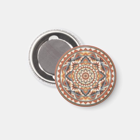 Moderne Zuidwest Mandala Magneet (Voorkant / Achterkant)