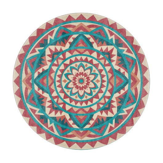 Moderne Zuidwest Mandala Snijplank (Voorkant)