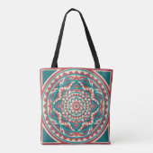 Moderne Zuidwest Mandala Tote Bag (Achterkant)