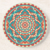 Moderne Zuidwest Mandala Zandsteen Onderzetter (Voorkant)