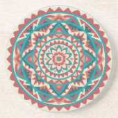 Moderne Zuidwest-Mandala Zandsteen Onderzetter (Voorkant)