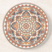 Moderne Zuidwest Mandala Zandsteen Onderzetter (Voorkant)