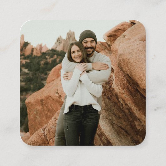 Moderne zuidwestelijke QR-code RSVP-kaart Informatiekaartje (Achterkant)