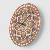 Moderne Zuidwesterse Mandala Grote Klok (Hoek)