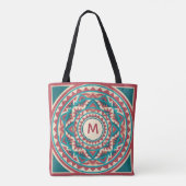 Moderne Zuidwesterse Mandala Tote Bag (Achterkant)