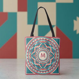 Moderne Zuidwesterse Mandala Tote Bag