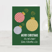 Moderne Zus en Broeder in de Wet Vrolijk Kerstfees Kaart (Voorkant)