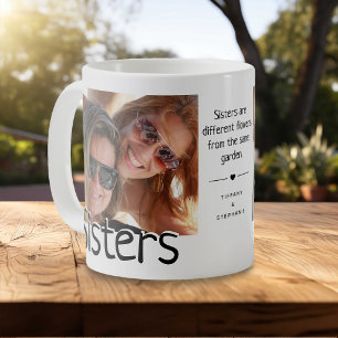 Moderne Zus/Zussen Foto & Citaat Schattige Famil Koffiemok