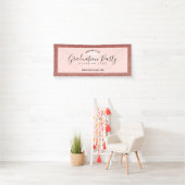 Moderne Zuster Afstuderen Roos Gold Glitter Name Spandoek (Insitu)