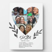 Moderne zusters Citaat Foto Heart Plaque Fotoplaat (voorkant)