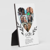 Moderne zusters Citaat Foto Heart Plaque Fotoplaat (Zijkant)