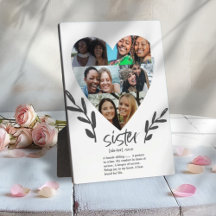 Moderne zusters Citaat Foto Heart Plaque