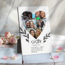 Moderne zusters Citaat Foto Heart Plaque Fotoplaat