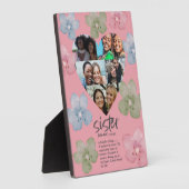 Moderne zusters citeren roze hartelijn fotoplaat (Zijkant)