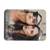 Moderne Zusters Maak Je Eigen Fotoscript Magneet (Horizontaal)