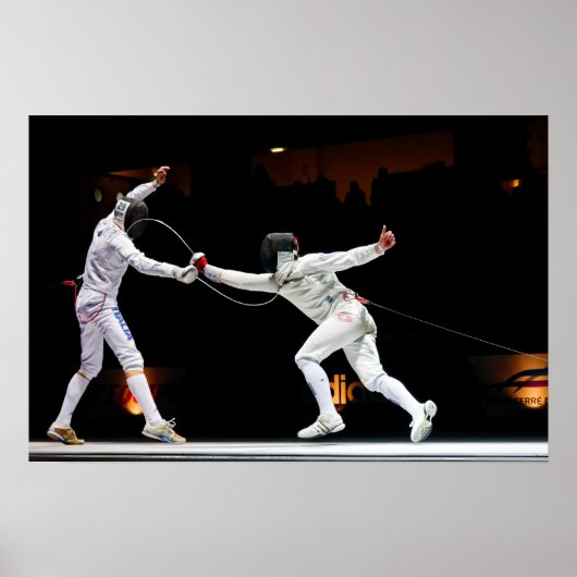 Moderne zwaardbestrijding tweeledig poster (Voorkant)