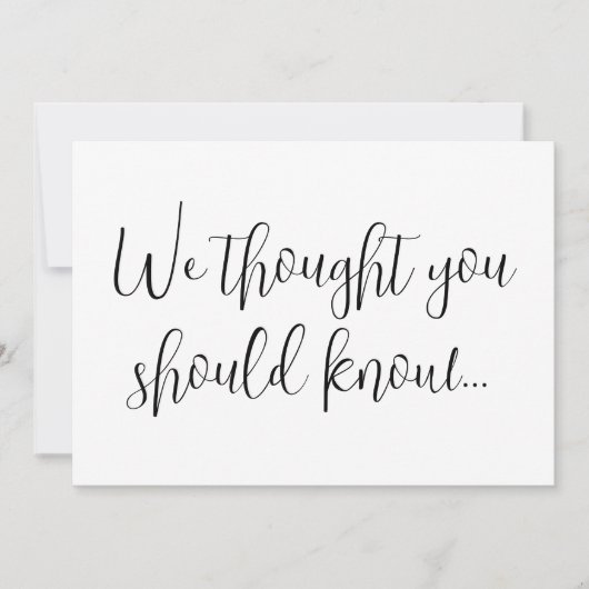 Moderne Zwangerschap Aankondiging Kaart (Voorkant)