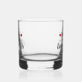 Moderne zwangerschapsaankondiging voor de beste ou whisky glas (Links)