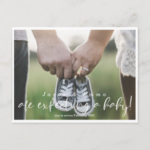 Moderne zwangerschapsaankondigingen Briefkaart