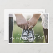 Moderne zwangerschapsaankondigingen Briefkaart (Voorkant / Achterkant)