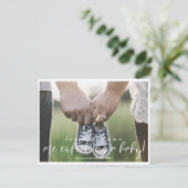 Moderne zwangerschapsaankondigingen Briefkaart (Staand voorkant)