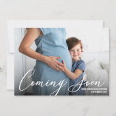 Moderne zwangerschapsfoto aankondiging (Voorkant)