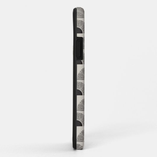 Moderne zwart & beige zonsondergang Abstract kunst Case-Mate iPhone Case (Achterkant/rechts)