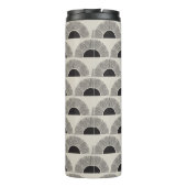 Moderne zwart & beige zonsondergang Abstract kunst Thermosbeker (Achterkant)