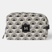 Moderne zwart & beige zonsondergang Abstract kunst Toilettasje (Achterkant)