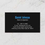 Moderne zwart-blauwe hogedrukreiniger visitekaartje (Achterkant)