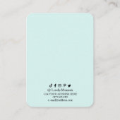 Moderne Zwart-Blauwe Oorbel Display Kaart Visitekaartje (Achterkant)