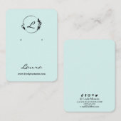 Moderne Zwart-Blauwe Oorbel Display Kaart Visitekaartje (Voorkant / Achterkant)