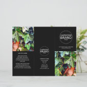 Moderne Zwart Driezijdige Brochure Met Zakelijk Lo (Staand voorkant)