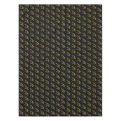 Moderne Zwart en Geel Bouw Partij Voorzichtigheid Tafelkleed (Voorkant)