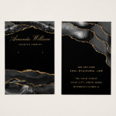 Moderne zwart en goud agaat oorbel display kaart (Voorkant /achterkant)