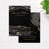 Moderne zwart en goud agaat oorbel display kaart (Bureau)