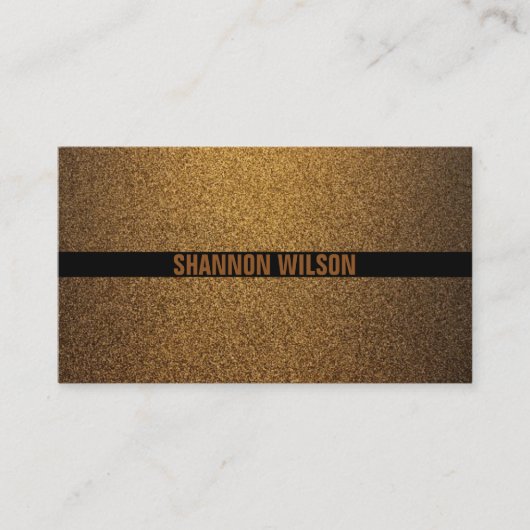 Moderne zwart en goud koper professional visitekaartje (Voorkant)