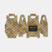 Moderne Zwart en Gouden Schalen Bruiloft Dank U Bedankdoosjes (Uitgevouwen)