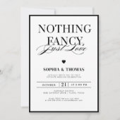 Moderne Zwart En Wit Niets Bijzonders Gewoon Liefd Kaart (Voorkant)