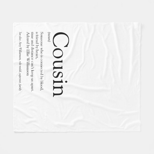 Moderne Zwart en Wit Pret Koele Neef Fleece Deken (Voorkant (Horizontaal))