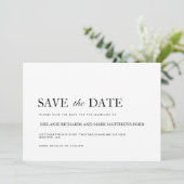 Moderne Zwart en Wit Save The Date Aankondigingen (Staand voorkant)