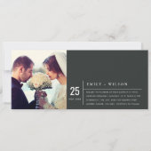 MODERNE ZWART- EN WITTE TYPOGRAFIE-WEDINGFOTO KAART (Voorkant)