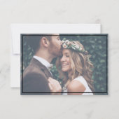 Moderne Zwart & Goud QR Code RSVP (Achterkant)