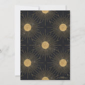 Moderne Zwart Goud Schijnende Zon (Achterkant)