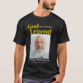Moderne zwart-gouden god kreeg een legende begrafe t-shirt (Voorkant)