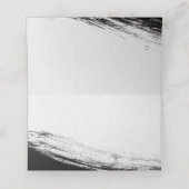 Moderne Zwart & Gouden Waterverf Geometri Plaats K Plaatskaartje (Binnenkant ongevouwen)