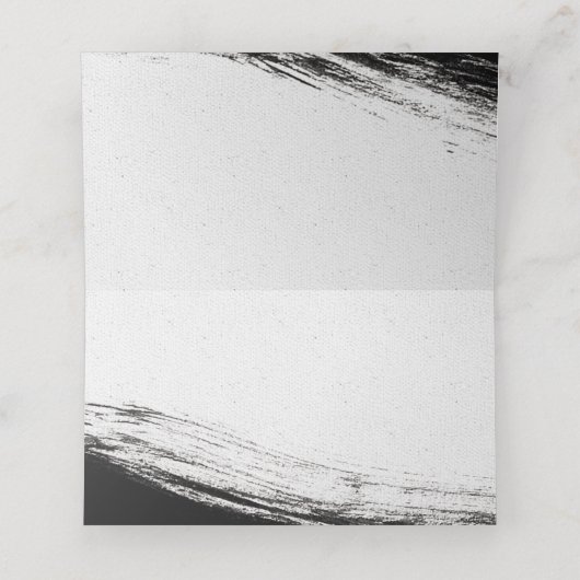 Moderne Zwart & Gouden Waterverf Geometri Plaats K Plaatskaartje (Binnenkant ongevouwen)