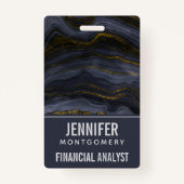 Moderne zwart-goudgesteente Abstract Badge (Voorkant)